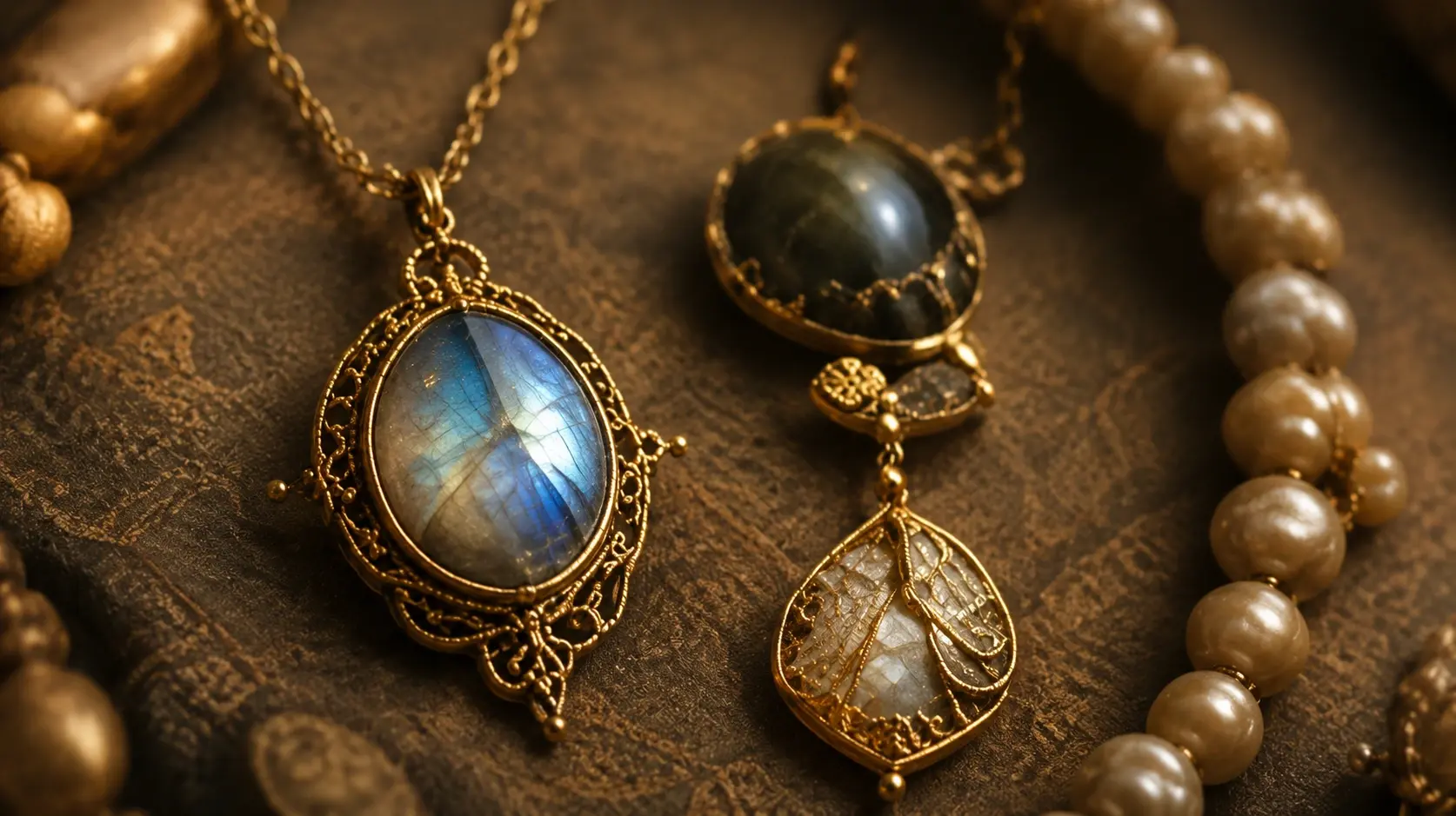 Bijoux sacrés ornés de pierres naturelles