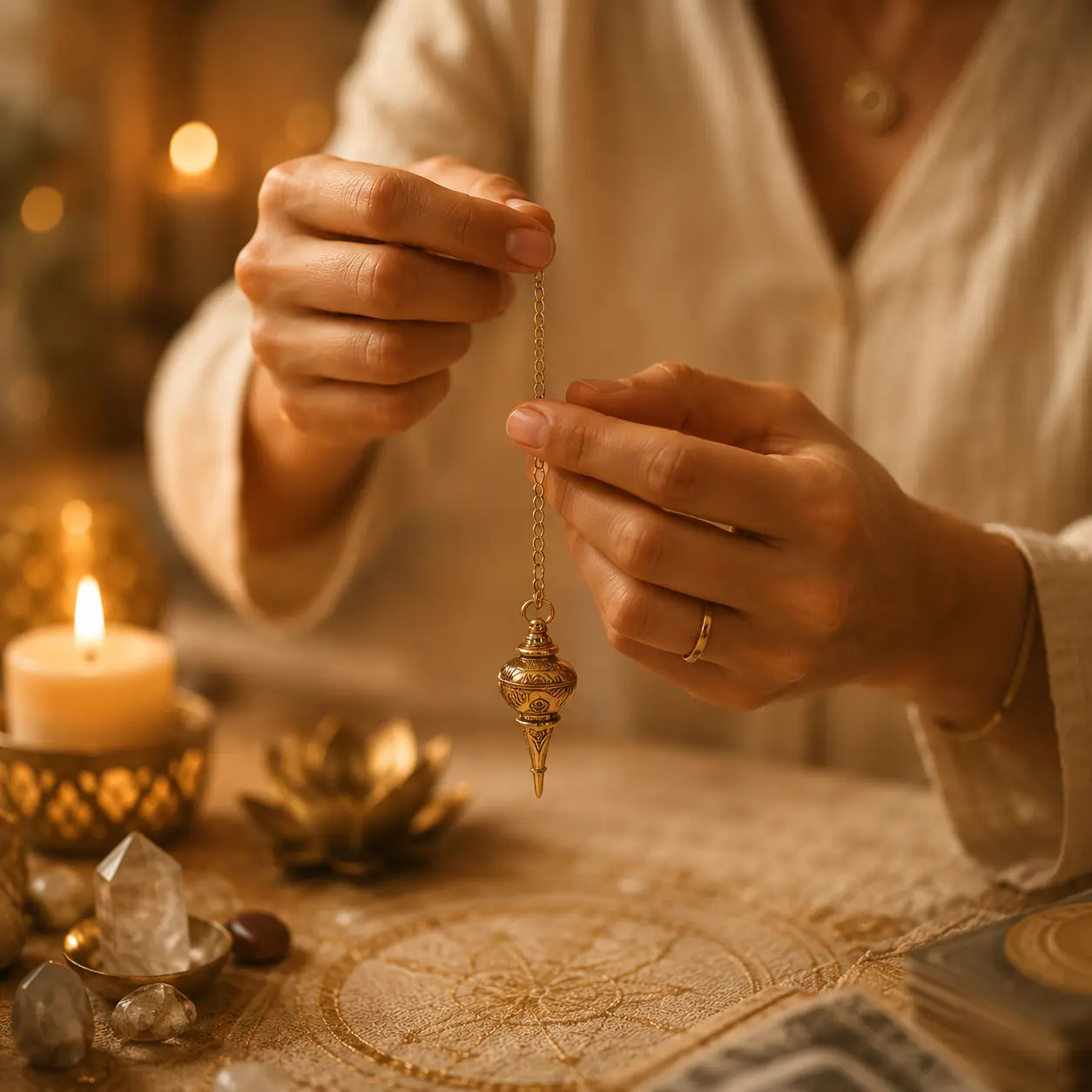 Un pendule utilisé dans une démarche spirituelle